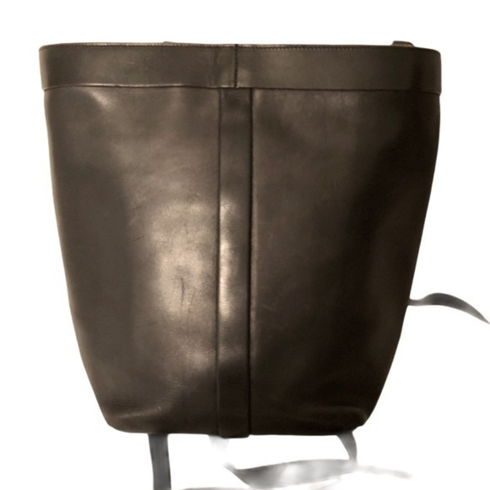 FAUSTO SANTINO black leather sling shoulder bag